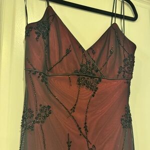 Rimini Elegant Black and Red Dress